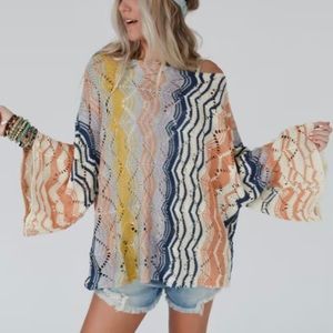 Drop shoulder sweater
